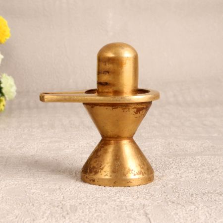 Handmade High-Quality Brass Shivling for Prayer Room