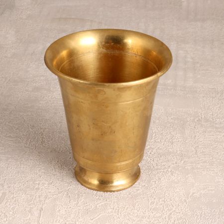 Shiny South Indian Holy Water Glass Made of Finest Brass