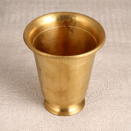 Golden Handmade Holy Glass Made of High-Quality Brass