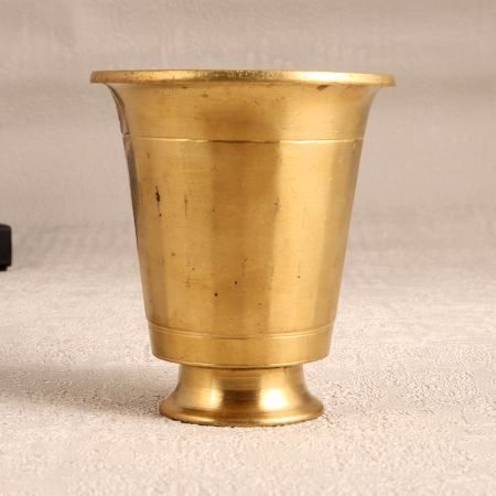 Golden Handmade Holy Glass Made of High-Quality Brass
