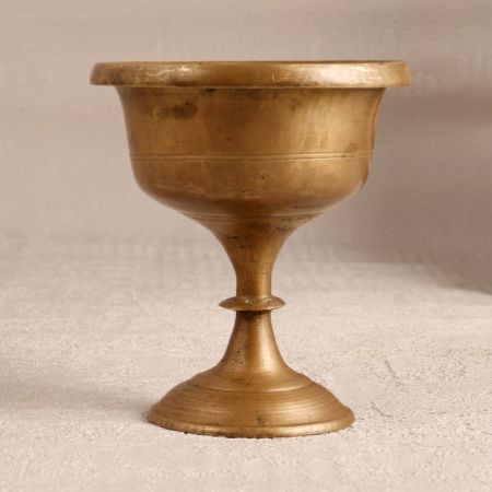 Elegant Brown Finest Brass Kumkum Cup for Prayer Room