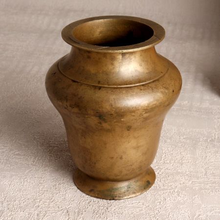 Finest Brass Holy Water Pot in South Indian Art for Prayer
