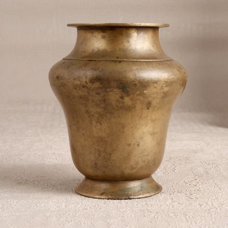 Finest Brass Holy Water Pot in South Indian Art for Prayer