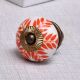 Orange Leaf Ceramic Knob