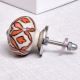 Handmade Orange Floral Ceramic Knob