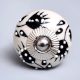 Cream Black Leaf Ceramic Knob
