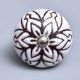 Brown Amarylis Floral Etched Ceramic Knobs