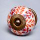 Orange Leaf Ceramic Floral Drawer Knob