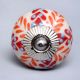 Orange Leaf Ceramic Floral Drawer Knob