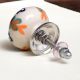 Orange Flower Ceramic Floral Cabinet Knob Online