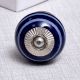 Navy Blue White Knob