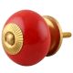 Solid Red Ceramic Knob