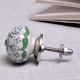 Grey Dotted Ceramic Floral Cabinet Knobs