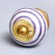 Dark Purple Striped Knob
