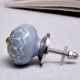 Grey Floral Embossed Cabinet knob