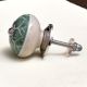 Olive Green Flower Dresser Knob