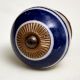 Navy Blue Striped Knob