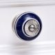 Navy Blue Striped Knob