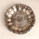 Round Shaped Vintage Food Tray Made of White Metal
