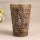 Vintage Finest Brass Glass with Intricate Carving