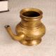 Vintage Sturdy Brass Water Pot with Spout for Decoration