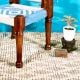 Sinhasan Solid Wood Charpai Chair Blue and White