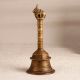 Elegant Brown Brass Bell with Nandi Handle for Prayer