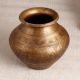 Beautiful Engraved Brass Holy Water Pot in Elegant Brown Finish
