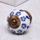 Blue Tiny Flower Ceramic Knob