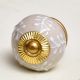 Cream Leaf Ceramic Knob
