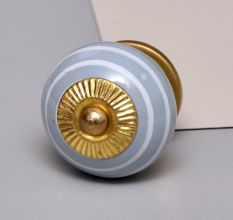 Light Grey White Knob