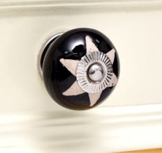 Black Etched Ceramic Knob 41