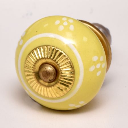 Yellow Tiny Floral Drawer Knob