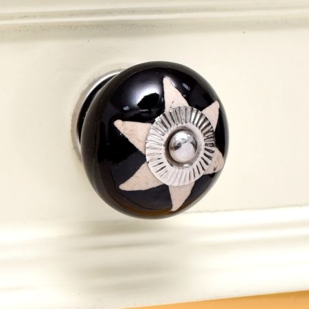 Black Etched Ceramic Knob 41