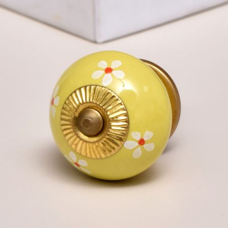 Yellow Flower Knob