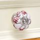 Maroon Flower Knob