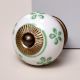 Green Floral Kitchen Cabinet Knob
