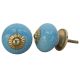 Sky Blue Crackle Ceramic Cabinet Knob