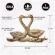 Two Golden  Brass Swan with 4 Hooks Crafted Key Holder