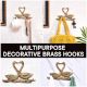 Two Golden  Brass Swan with 4 Hooks Crafted Key Holder