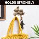 Golden Brass Bunny Rabbit Textured 2 Wall Hook