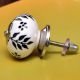 Black Floral Knob