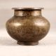 Vintage Finish Brass Holy Water Pot from Gujarat for Decor