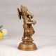 Handcrafted Brown Brass Statue of Lord Ganesha Playing Cymbal