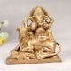 Antique Golden Brass Statue of Lord Ganesha with Nandi & Mushak