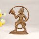 Brown Finish Lord Hanuman Statue with Long Tail Made of Brass
