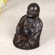 Handmade Dark Finish Laughing Buddha Made of Finest Brass