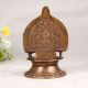 Elegant Brown Gajalakshmi Brass Oil Lamp in South Indian Art
