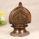 Vintage South Indian Brass Gajalakshmi Oil Lamp for Decor