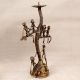 Tribal Art Brass Candle Stand in English Art for Home Decor